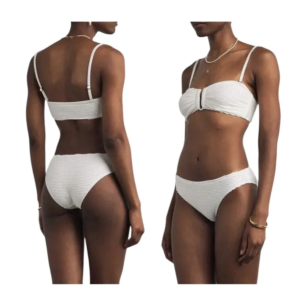 New ULLA Johnson Dani Bikini Bottom Women's Large Shell Beach Vacation MSRP $180